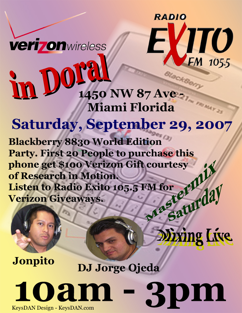 2007-09-29 - 10am - 3 pm - Verizon Wireless in Doral